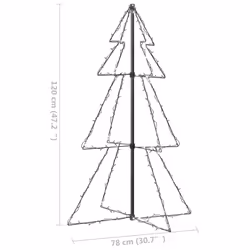 vidaXL Christmas Cone Tree 160 LEDs Indoor and Outdoor Holiday Decoration Home - Additional view 7