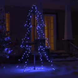 vidaXL Christmas Cone Tree 160 LEDs Indoor and Outdoor Holiday Decoration Home