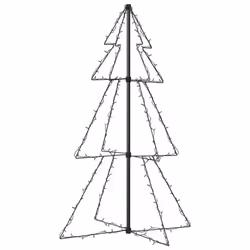 vidaXL Christmas Cone Tree 160 LEDs Indoor and Outdoor Holiday Decoration Home - Additional view 4