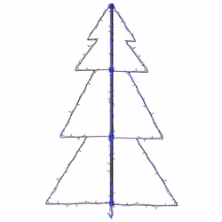 vidaXL Christmas Cone Tree 160 LEDs Indoor and Outdoor Holiday Decoration Home - Additional view 5