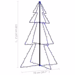 vidaXL Christmas Cone Tree 160 LEDs Indoor and Outdoor Holiday Decoration Home - Additional view 7