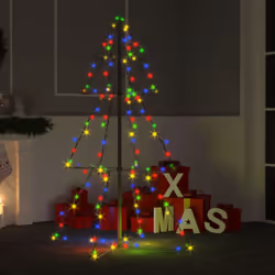vidaXL Christmas Cone Tree 160 LEDs Indoor and Outdoor Holiday Decoration Home