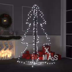 vidaXL Christmas Cone Tree 240 LEDs Indoor and Outdoor Christmas Light Display