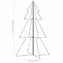 vidaXL Christmas Cone Tree 240 LEDs Indoor and Outdoor Christmas Light Display - Additional view 7