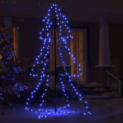 vidaXL Christmas Cone Tree 240 LEDs Indoor and Outdoor Christmas Light Display