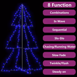 vidaXL Christmas Cone Tree 240 LEDs Indoor and Outdoor Christmas Light Display - Additional view 5