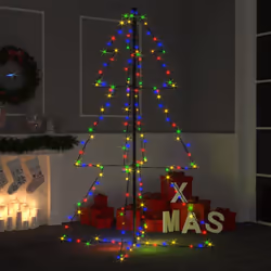 vidaXL Christmas Cone Tree 240 LEDs Indoor and Outdoor Christmas Light Display