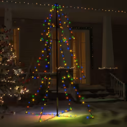 vidaXL Christmas Cone Tree 240 LEDs Indoor and Outdoor Christmas Light Display