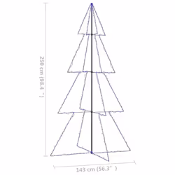vidaXL Christmas Cone Tree 360 LEDs Indoor and Outdoor Holiday Decoration - Additional view 6