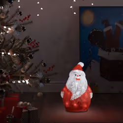 vidaXL LED Christmas Acrylic Santa Figure Indoor and Outdoor Xmas Decoration