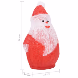 vidaXL LED Christmas Acrylic Santa Figure Indoor and Outdoor Xmas Decoration - Additional view 8