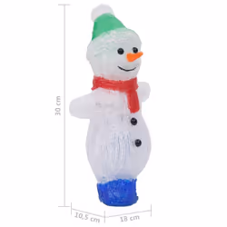 vidaXL LED Christmas Acrylic Snowman Figure Indoor and Outdoor Xmas Decoration - Additional view 8
