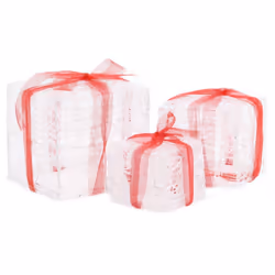 vidaXL 3x Decorative Acrylic Christmas Gift Boxes Colourful Xmas Decoration