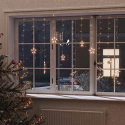 vidaXL Star&Moon Fairy Lights Remote Control 138 LED Warm White Curtain Light