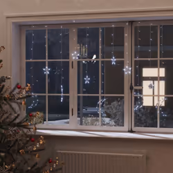 vidaXL Star and Moon Fairy Lights Remote Control Cold White Curtain Light