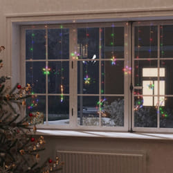 vidaXL Star and Moon Fairy Lights Remote Control Colourful Curtain Light Set