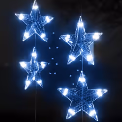 vidaXL LED Star Curtain Fairy Lights 500 LED Blue 8 Function String Light