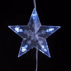 vidaXL LED Star Curtain Fairy Lights 500 LED Blue 8 Function String Light - Additional view 4