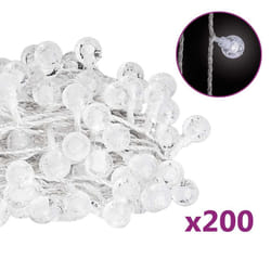 vidaXL Globe Fairy String Lights 400 LED Xmas Lights 20m/40m Multi Colours - cold white, 20 m