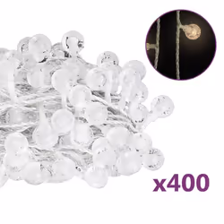 vidaXL Globe Fairy String Lights 400 LED Xmas Lights 20m/40m Multi Colours - warm white, 40 m