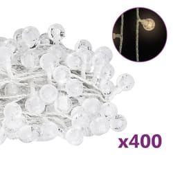 vidaXL Globe Fairy String Lights 400 LED Xmas Lights 20m/40m Multi Colours - warm white, 40 m