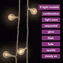 vidaXL Globe Fairy String Lights 400 LED Xmas Lights 20m/40m Multi Colours - warm white, 40 m