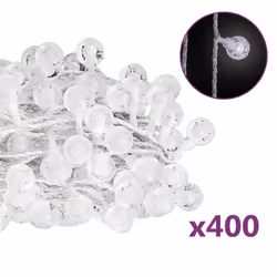 vidaXL Globe Fairy String Lights 400 LED Xmas Lights 20m/40m Multi Colours - cold white, 40 m