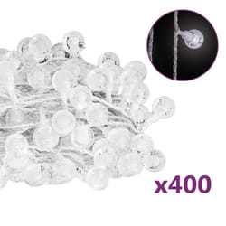 vidaXL Globe Fairy String Lights 400 LED Xmas Lights 20m/40m Multi Colours - cold white, 40 m