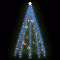 vidaXL Christmas Tree Net Lights with 300 LEDs Blue 300 cm Fairy Light Set