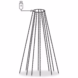vidaXL Tree Lights with LEDs Outdoor Xmas Light Multi Colours Multi Sizes - cold white, 400 cm
