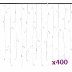 vidaXL LED Curtain Icicle Lights 10m 400 LED Colourful 8 Function Fairy Light