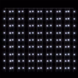 vidaXL LED Curtain Fairy Lights 300 LED Cold White 8 Function Holiday Lighting