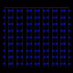 vidaXL LED Curtain Fairy Lights 300 LED Blue 8 Function Holiday Lighting