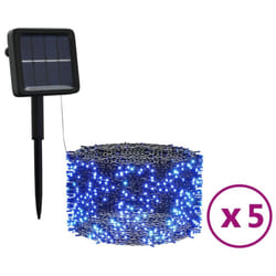 vidaXL 5x Solar Fairy Lights LED Blue Indoor Outdoor Solar String Light Set