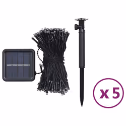 vidaXL 5x Solar Fairy Lights LED Blue Indoor Outdoor Solar String Light Set