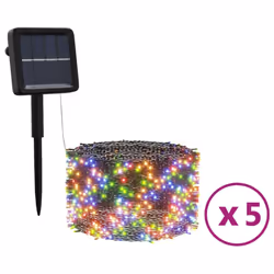 vidaXL 5x Solar Fairy Lights LED Colourful Indoor Outdoor Solar String Light