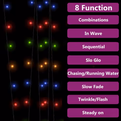vidaXL 5x Solar Fairy Lights LED Colourful Indoor Outdoor Solar String Light