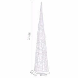 vidaXL Acrylic Decorative LED Light Cone Warm White Holiday Ornament