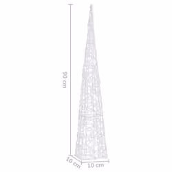vidaXL Acrylic Decorative LED Light Cone Cold White Holiday Ornament