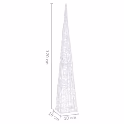 vidaXL Acrylic Decorative LED Light Cone Cold White Holiday Ornament