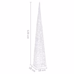 vidaXL Acrylic Decorative  LED Light Cone Blue Garden Holiday Ornament - Additional view 9