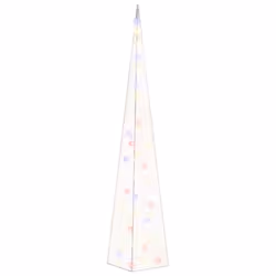 vidaXL Acrylic Decorative LED Light Cone Multicolour Holiday Ornament