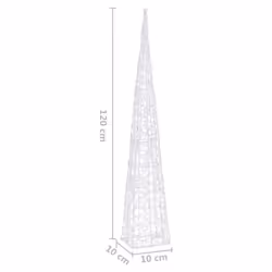 vidaXL Acrylic Decorative LED Light Cone Multicolour Holiday Ornament