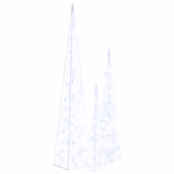 vidaXL Acrylic Decorative LED Light Cone Set Blue Outdoor Holiday Ornament