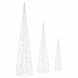 vidaXL Acrylic Decorative LED Light Cone Set Blue Outdoor Holiday Ornament - Additional view 5