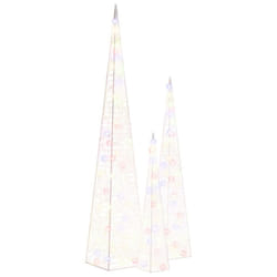 vidaXL Acrylic Decorative LED Light Cone Set Multicolour Fairy Light Cone