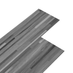 vidaXL Self-adhesive PVC Flooring Planks Underlay Wood Laminate Floor Tiles - striped grey