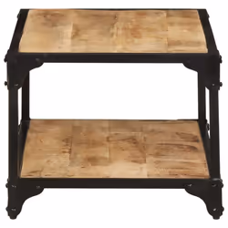vidaXL Solid Rough Mango Wood Coffee Table Couch Side End Accent Console Table