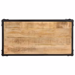 vidaXL Solid Rough Mango Wood Coffee Table Couch Side End Accent Console Table