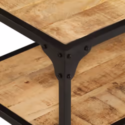 vidaXL Solid Rough Mango Wood Coffee Table Couch Side End Accent Console Table - Additional view 5